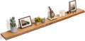 Floating Shelves for Wall Decor, Rustic Solid Elm Live Edge - 72 in