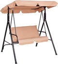 Tangkula 2 Person Porch Swing - Sturdy 2-Seater with Adjustable Canopy