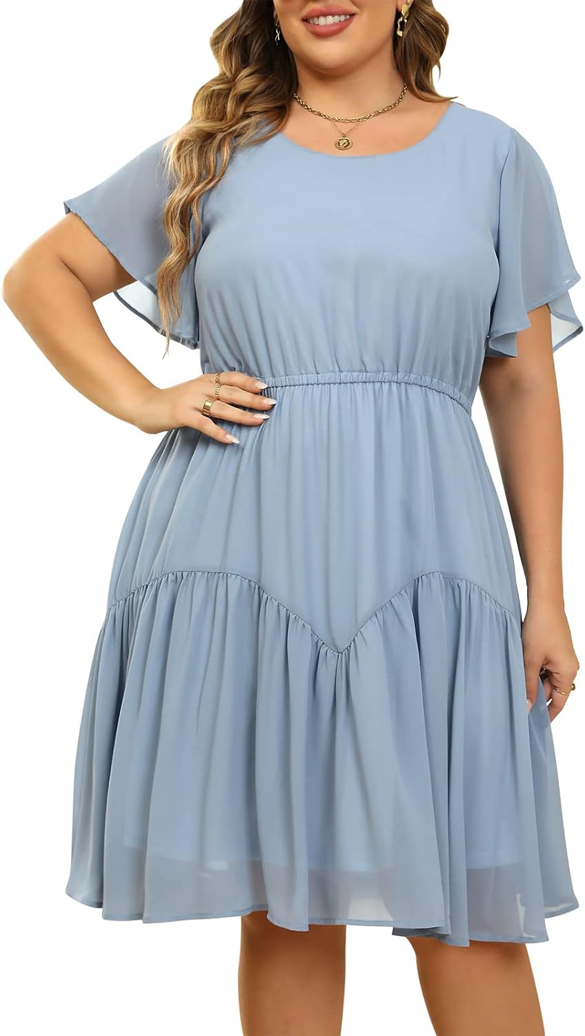 Nemidor Plus Size Summer Dresses for Curvy Women Casual Boho
