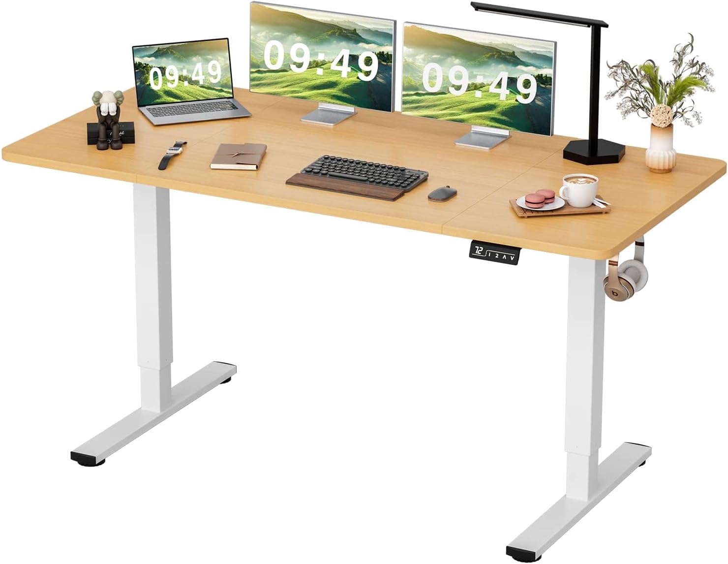 Furmax Electric Height Adjustable Standing Desk for Home Office