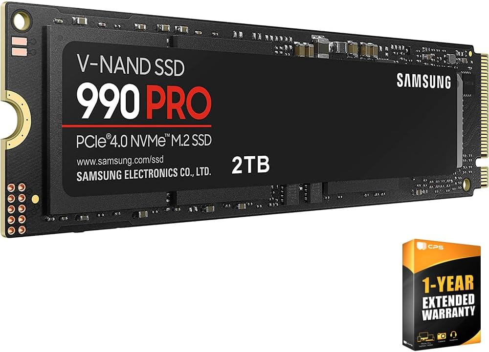 SAMSUNG 990 PRO PCIe 4.0 NVMe SSD 2TB with Enhanced Protection