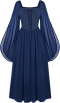 Scarlet Darkness Renaissance Pirate Dress for Women - Flowing Bell top