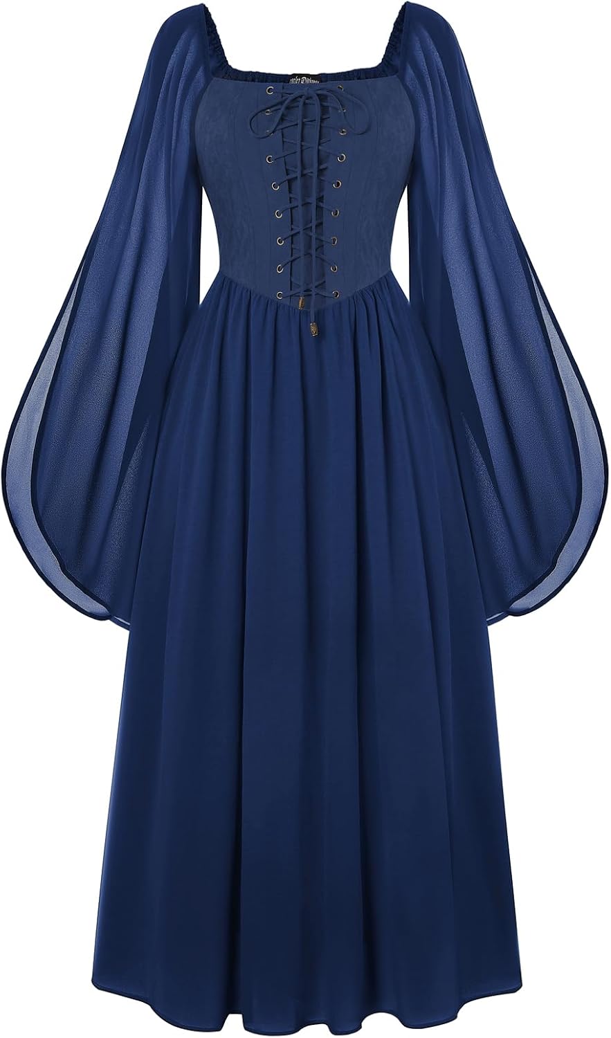 Scarlet Darkness Renaissance Costume Women Pirate Dress with Pockets