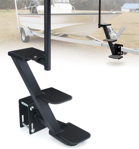 Heavy Duty Boat Trailer Steps with Safety Handle for Easy Access