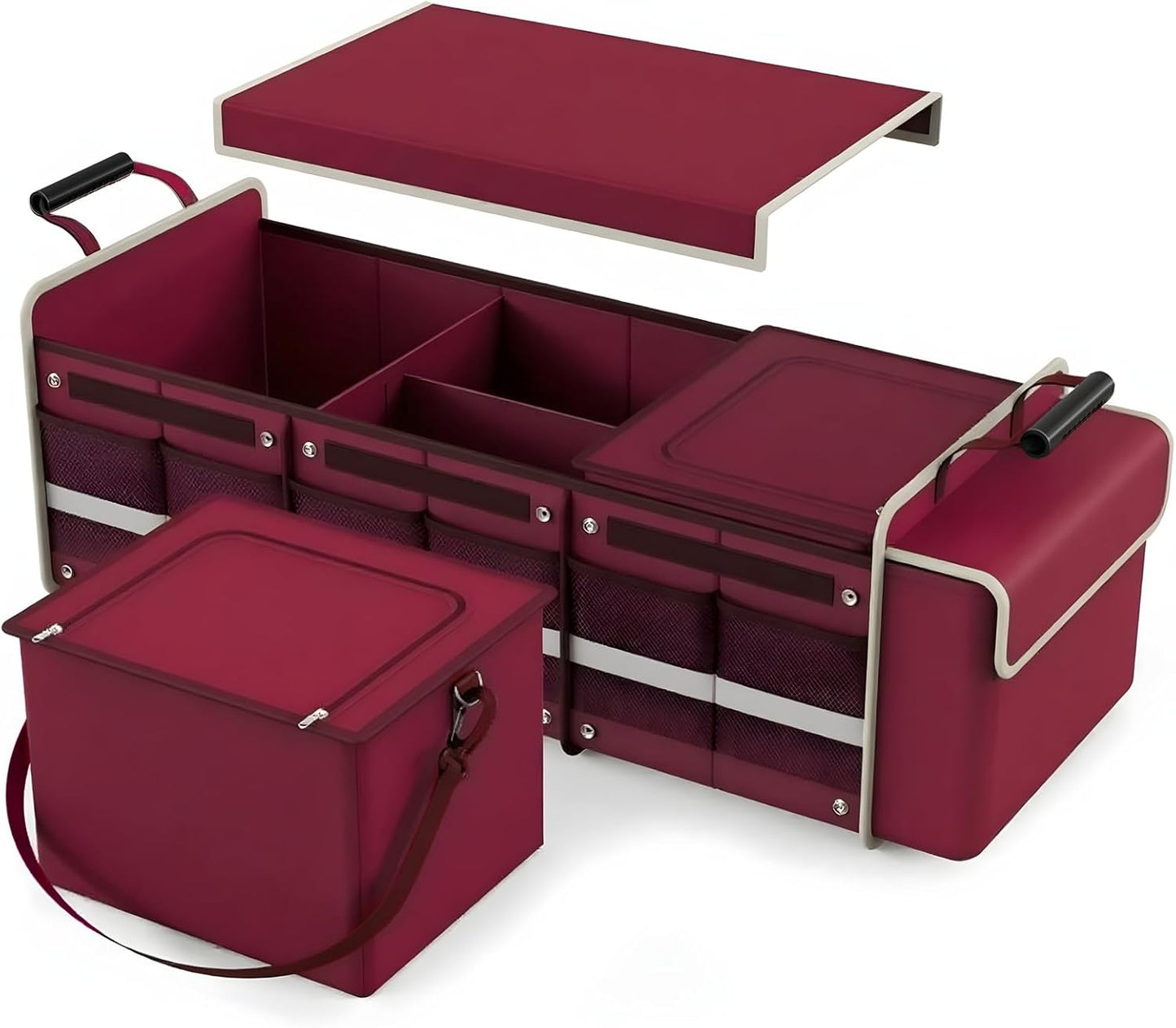 Large Trunk Organizer with Premium Cooler Bag for SUVs