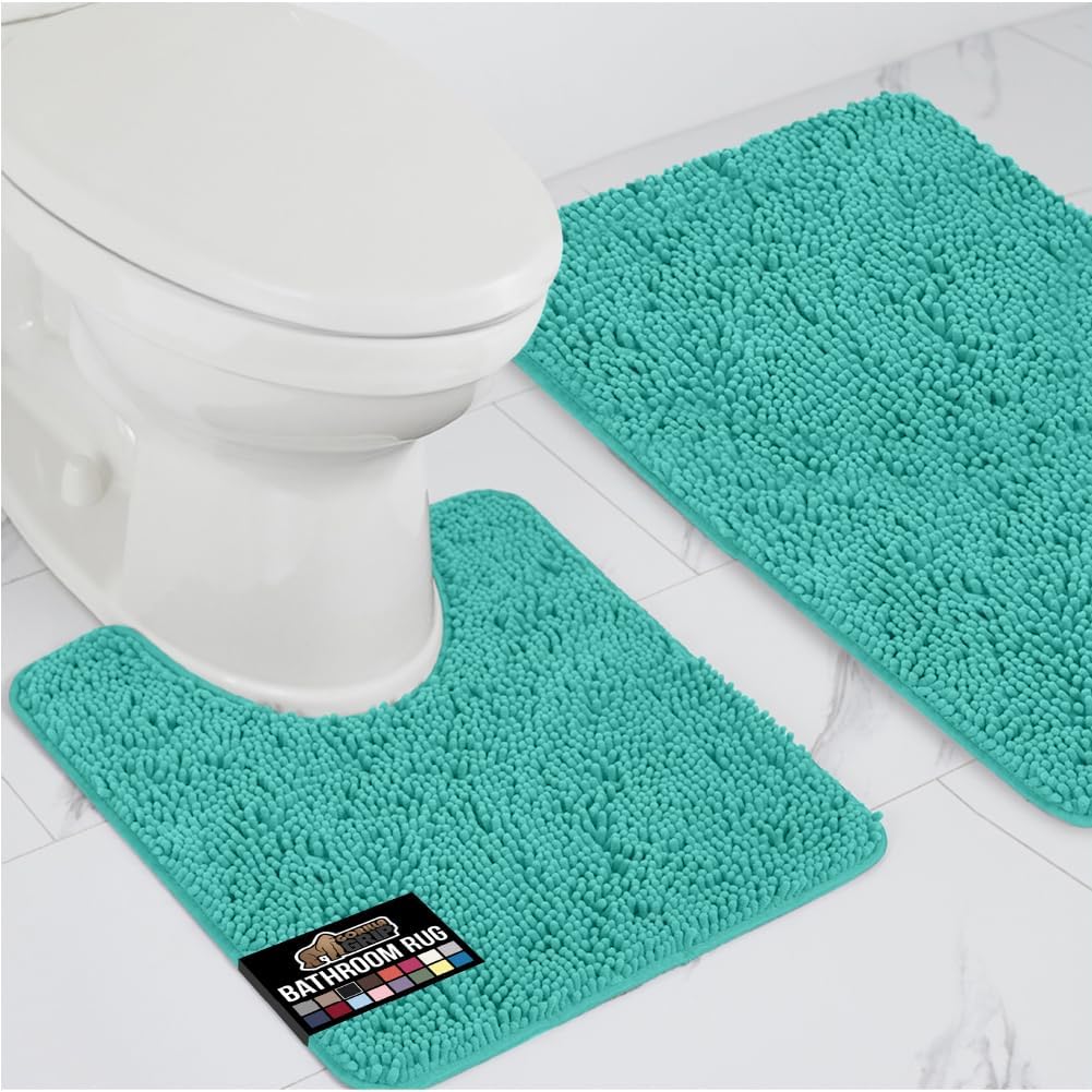 GORILLA GRIP Bathroom Rug Sets for Soft and Cozy Comfort