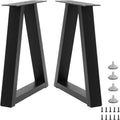 19 in Trapezoid Metal Table Legs Set of 2 - Sturdy Mid-Century Support