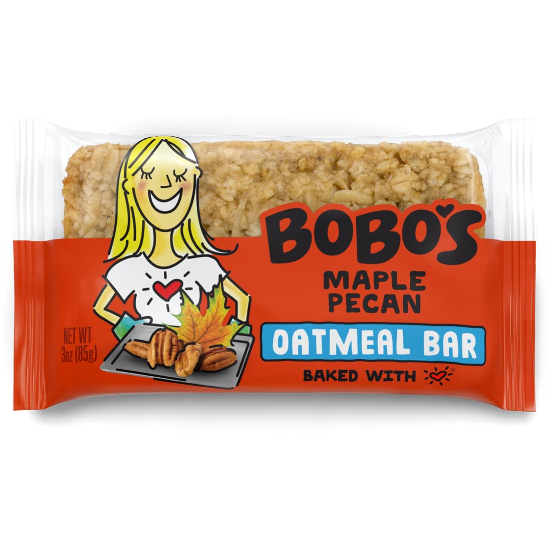 Bobo's Maple Pecan Oat Bars - Gluten Free Snack Bars Pack of 12