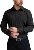 Mens Dress Shirt Wrinkle Free Long Sleeve Button Down - Classic Fit