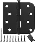 4 in Matte Black Door Hinges 18 Pack - Heavy Duty Exterior Fit