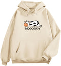 Cozy Cow Print Hoodie With Pockets by Pairxily
