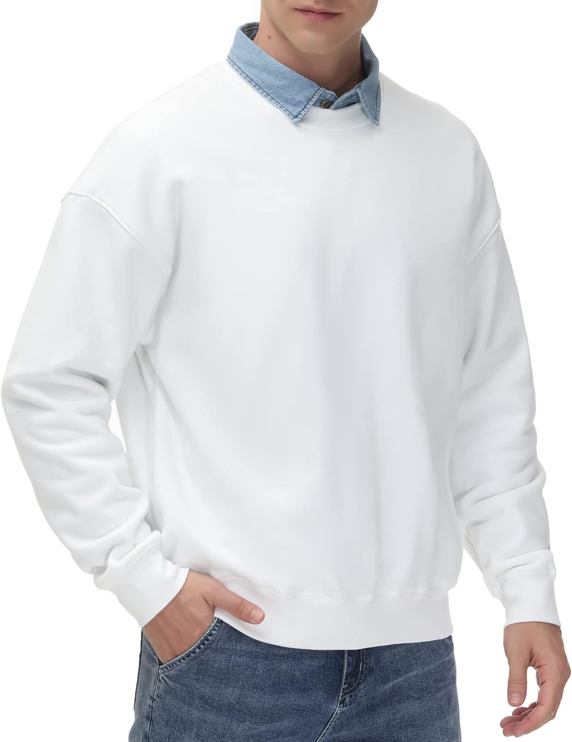 Cozy Comfort: THE GYM PEOPLE Men's Fleece Sweatshirt