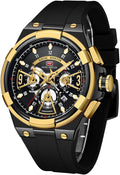 AIMES Big Face Sport Military Chronograph Watch for Men - Classic Look