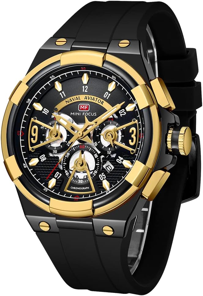 AIMES Watch for Men Sport Military Waterproof Chronograph Style