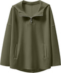 Oversized Quarter Zip Hoodie Tunic Pullover - Cozy Everyday Layer Fit