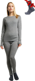 Merino Wool Base Layer Women Set - Midweight Merino Sleepwear
