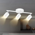 White Track Lighting 3 Light Kit - Rotatable Modern Ceiling Spotlight