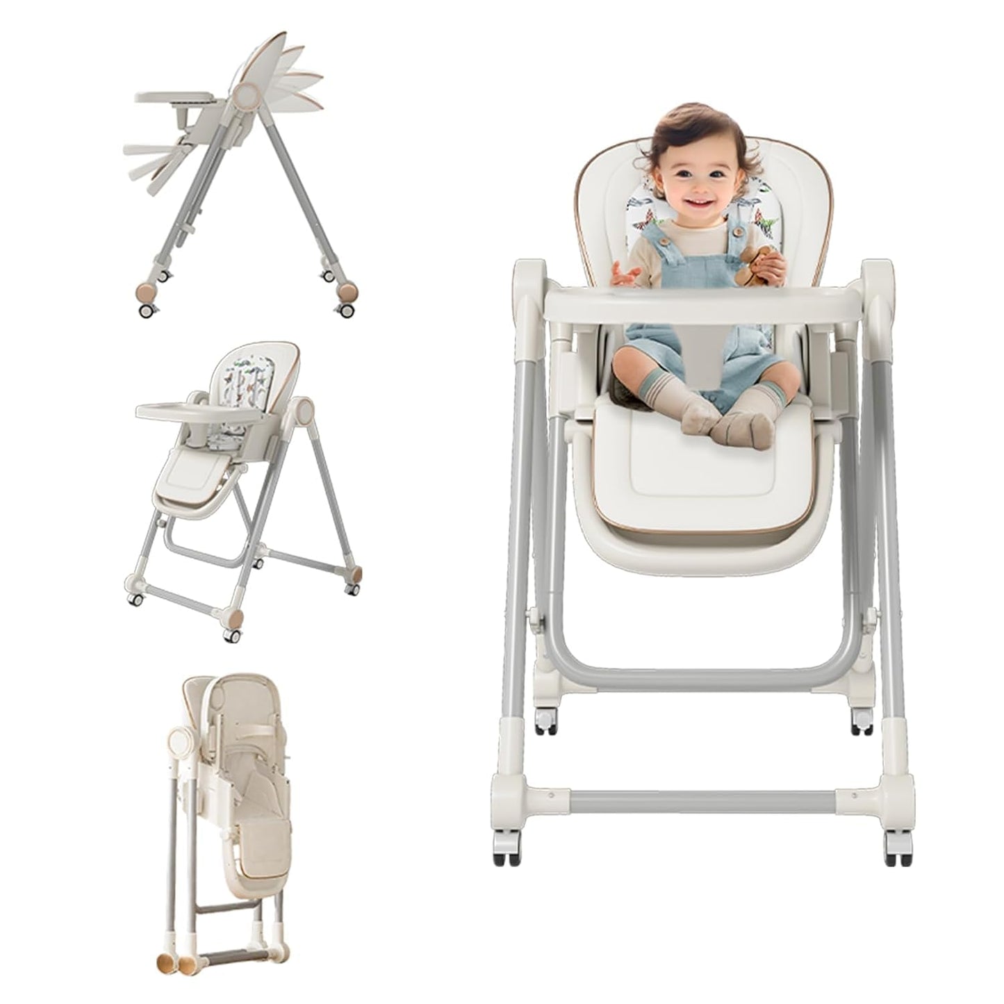 Adjustable 2-in-1 Baby High Chair for Toddlers and Infants