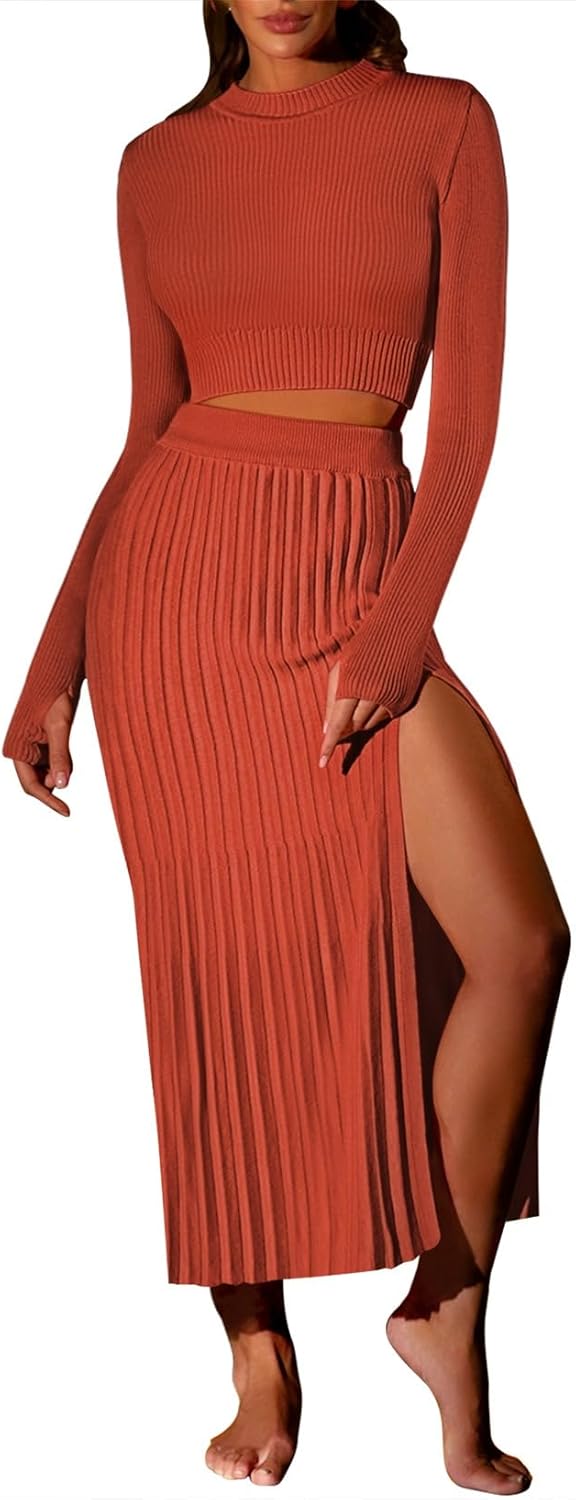 Pink Queen Women's 2 Piece Sweater Outfits Set for Every Occasion