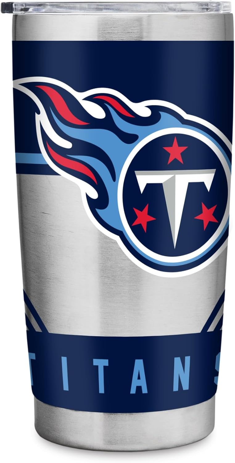 NFL Football 20oz Stainless Steel Tumbler with Lid for Drinks