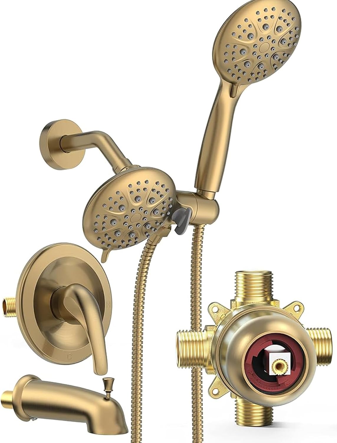 5-Spray Dual Shower Head Combo Set for Luxurious Showers
