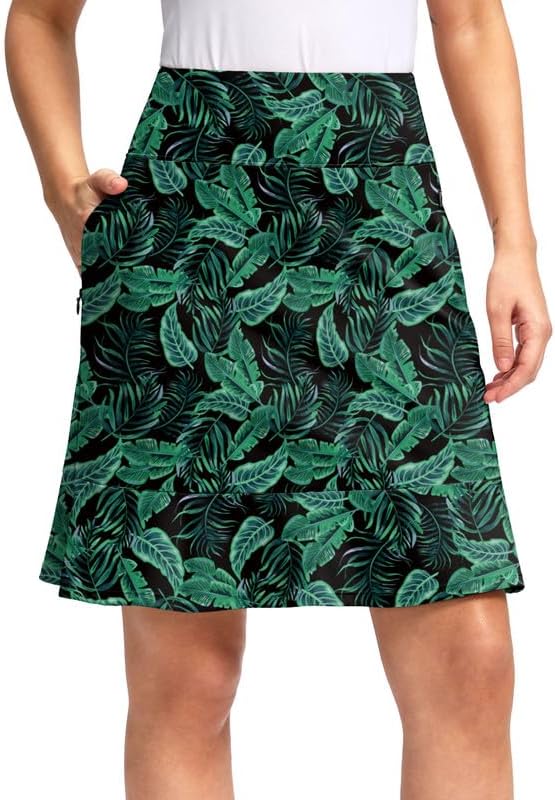 Viodia 20 Inch Knee Length Skorts for Women with Pockets