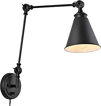 Vintage Adjustable Swing Arm Wall Lamp for Modern Spaces