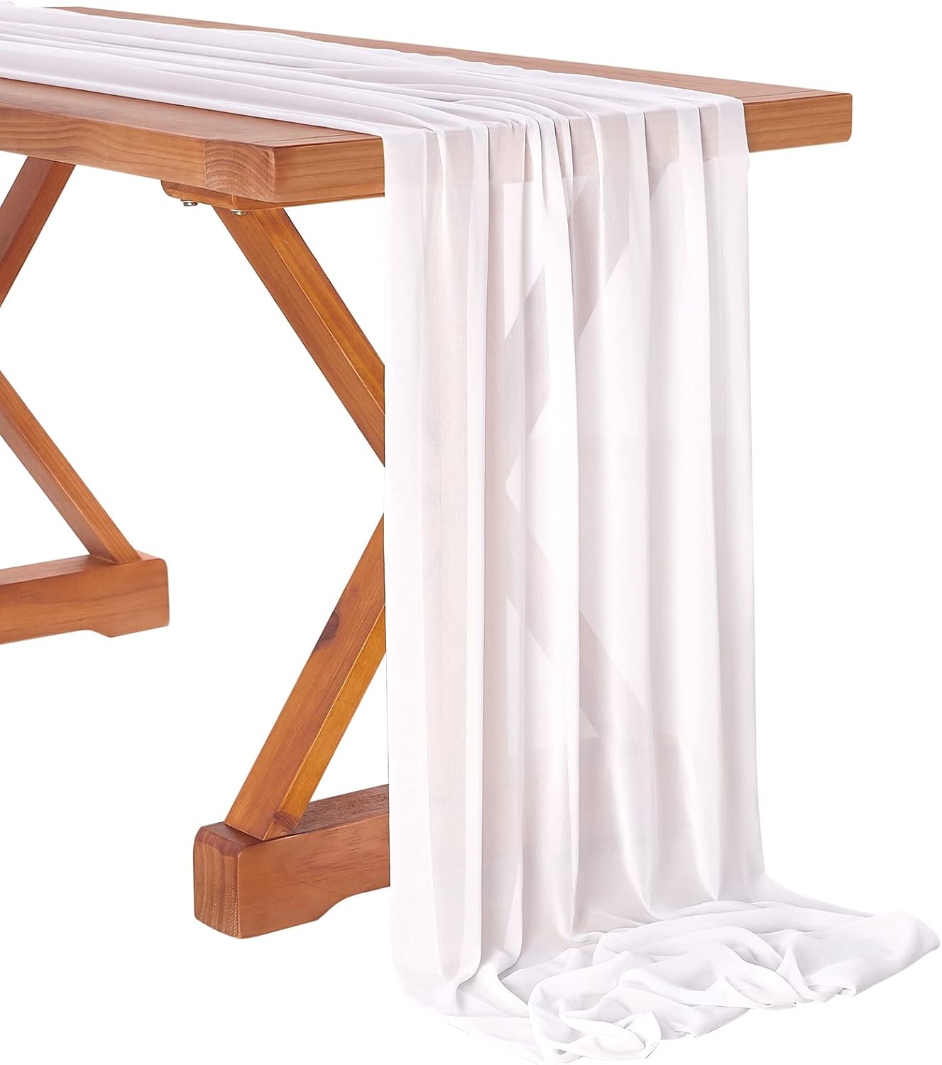 Elegant Chiffon Table Runners for Rustic Wedding Decor