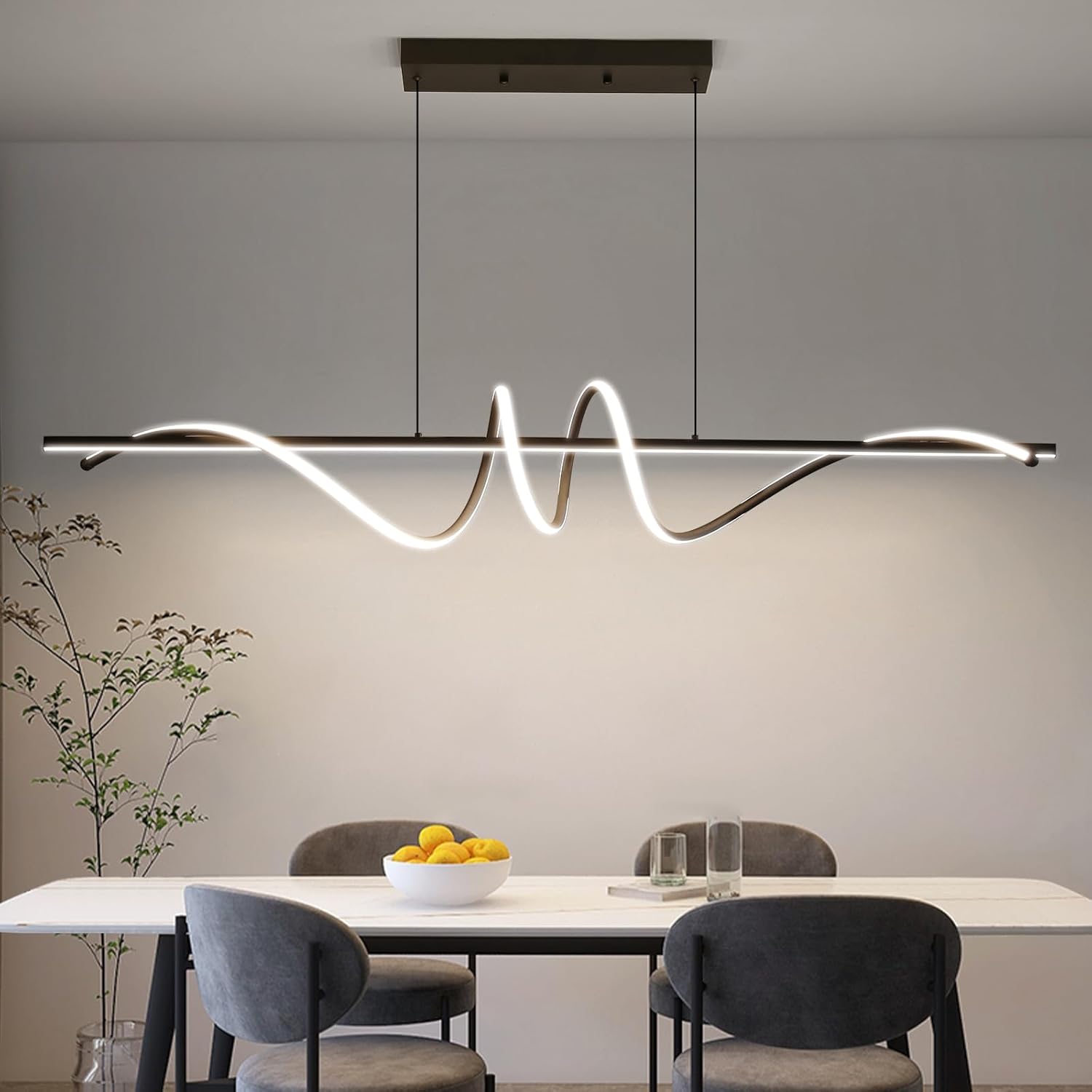 Modern Chandelier Dimmable LED Pendant Light for Any Room
