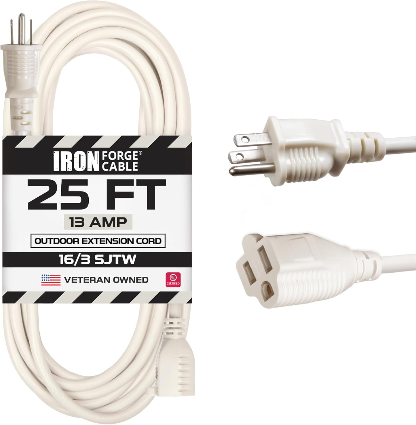 Iron Forge Cable 25 Ft Outdoor Extension Cord for All Seasons
