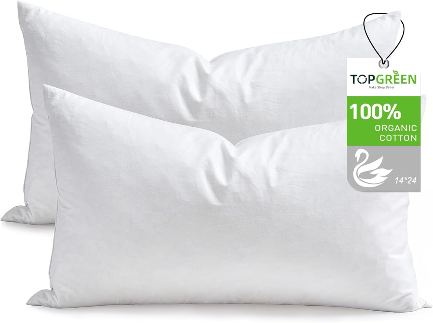 Feathers Down Pillow Inserts 14x24 for Cozy Living Room Decor
