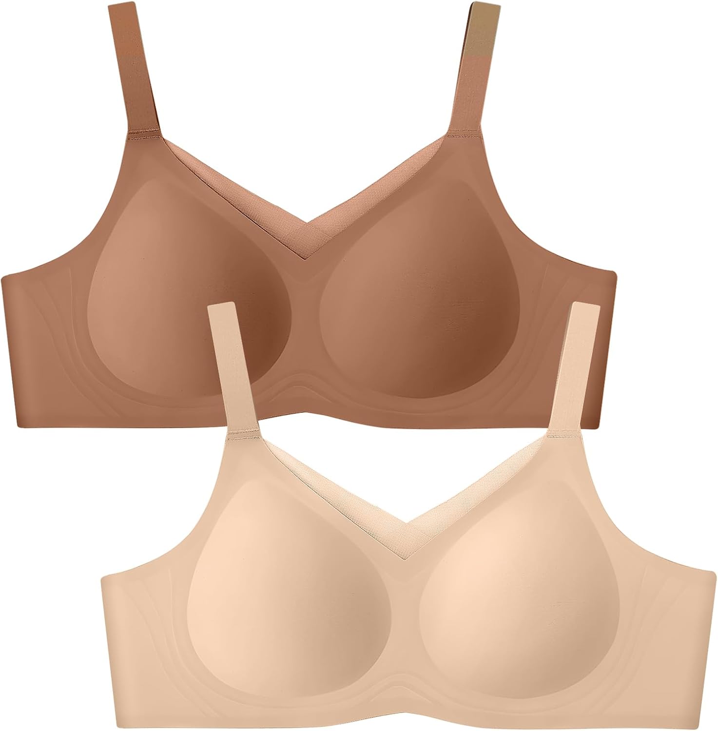 Lace V Seamless Bras for Women: Wireless Supportive Comfort