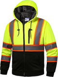 High Visibility Hoodie for Men Class 3 Hi Vis Safety Hoodie - Warm