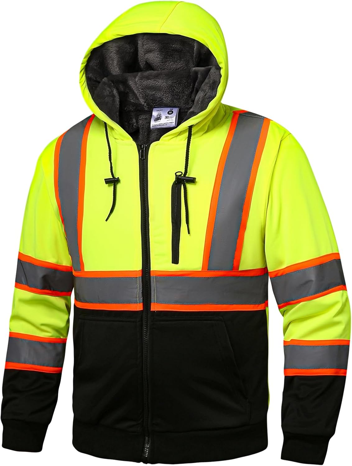 High Visibility Hoodie for Men Class 3 Reflective Safety Gear