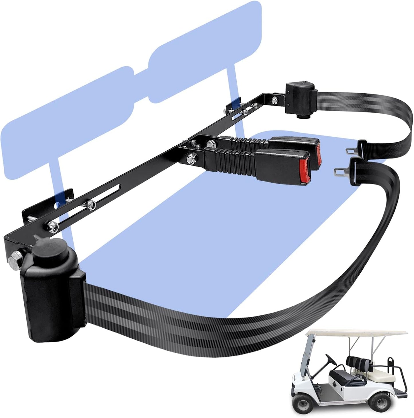 Retractable Golf Cart Seat Belt Bracket Kit for Safety and Comfort