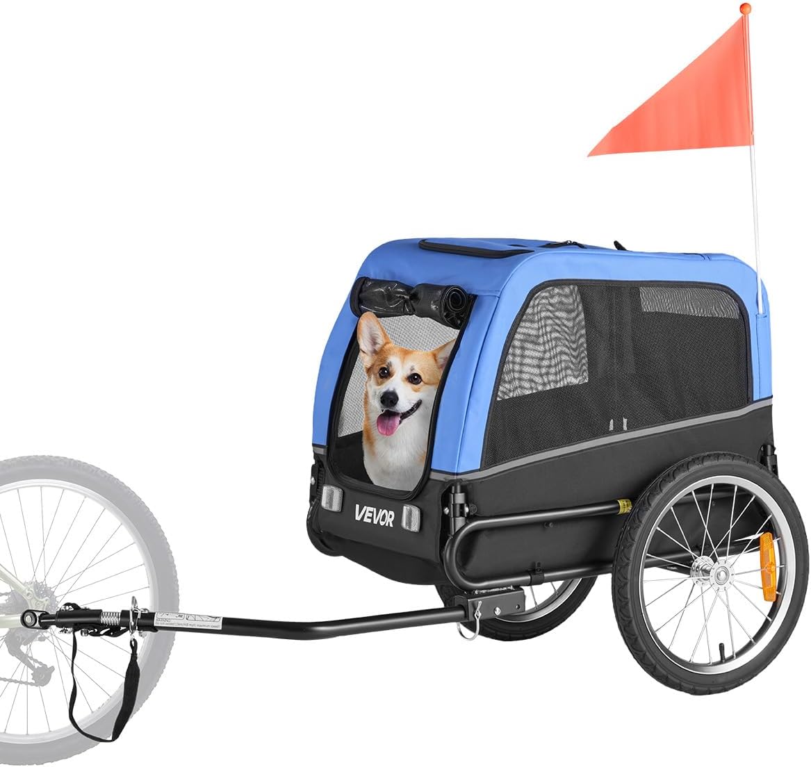 VEVOR Dog Bike Trailer for Small & Medium Dogs - Easy to Use