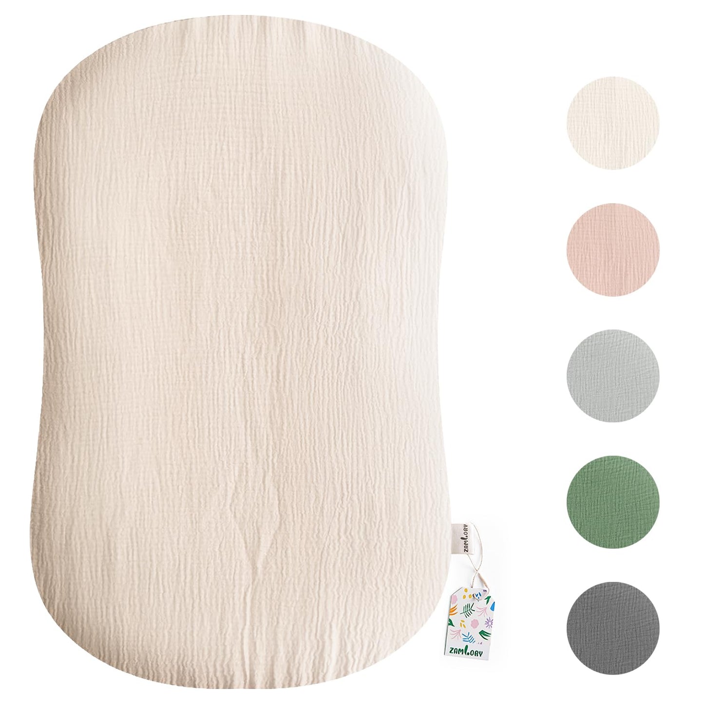 Organic Cotton Baby Lounger Cover - Soft & Breathable - Zamlory