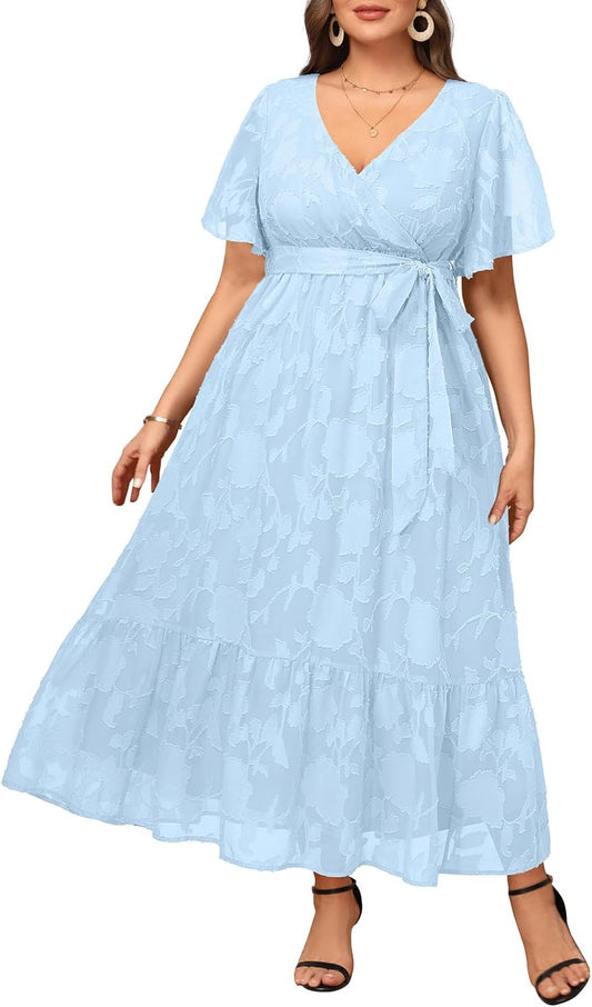 Plus Size Maxi Dress for Wedding Guests - Elegant Summer Style