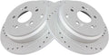 TRQ Rear Performance Brake Rotors Set Compatible with 2005-2010 Honda