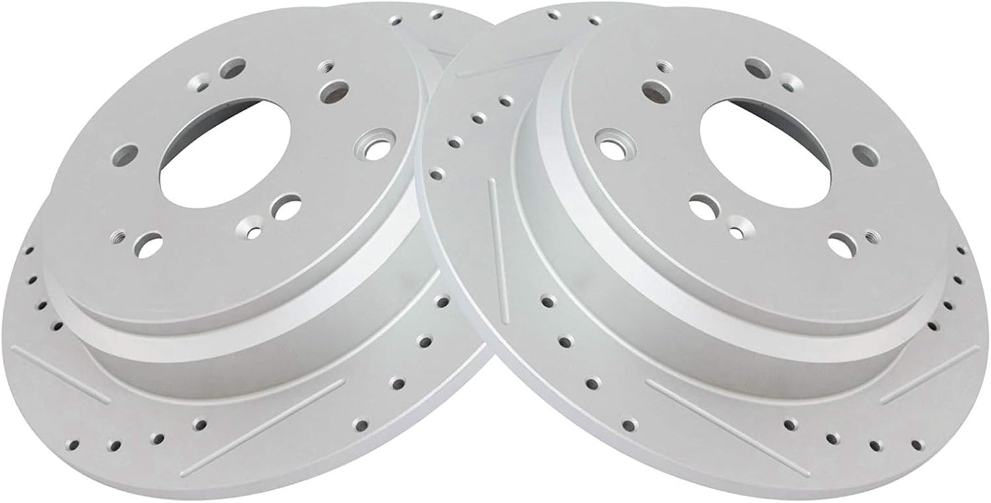 TRQ Rear Performance Brake Rotors Set for 2005-2010 Honda Odyssey