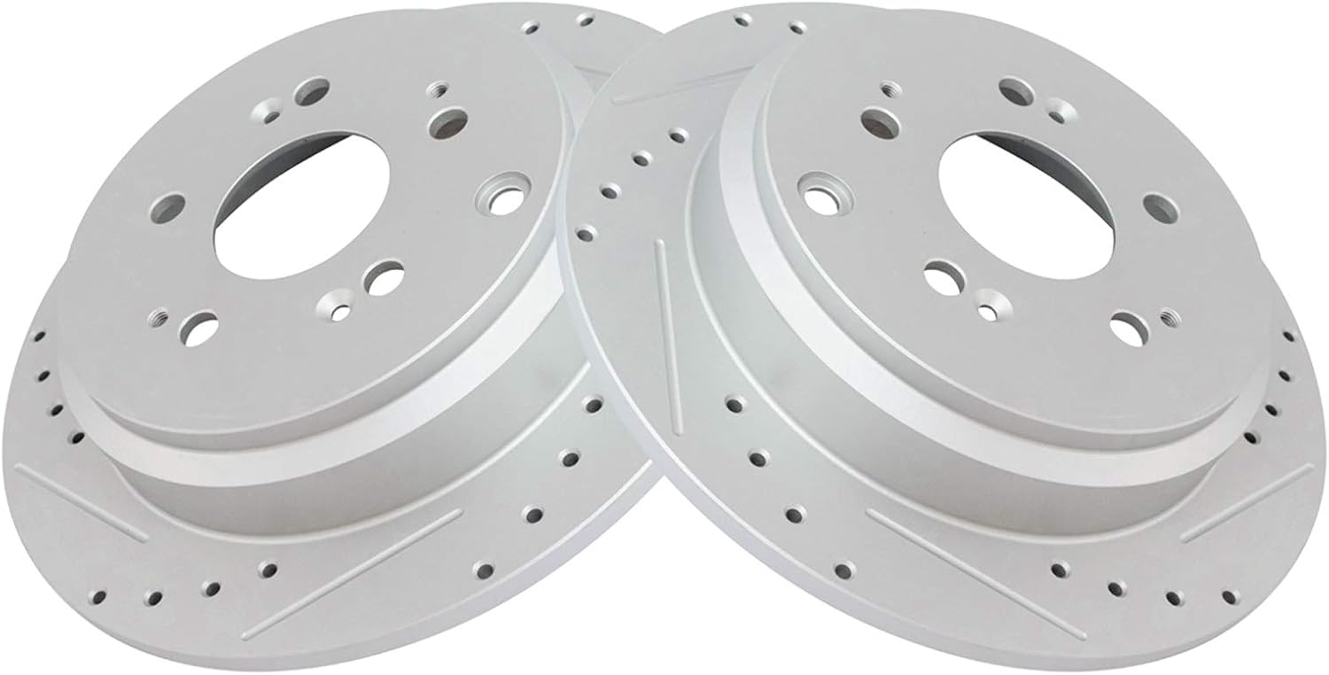 TRQ Rear Performance Brake Rotors Set for 2005-2010 Honda Odyssey