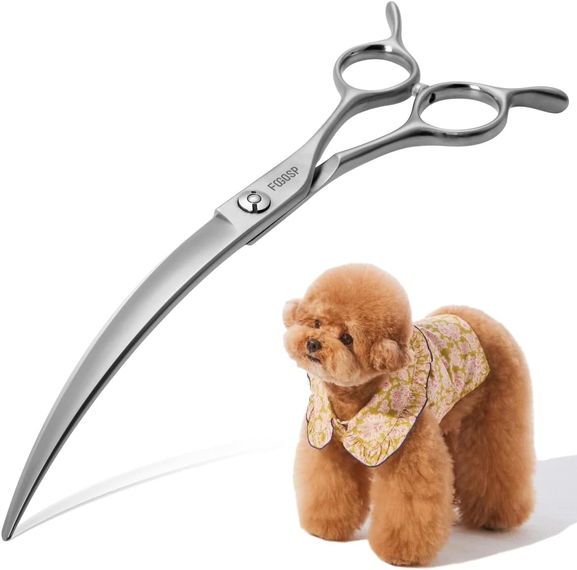 Professional 45 Degree Curved Grooming Scissors for Dogs 7.0 in