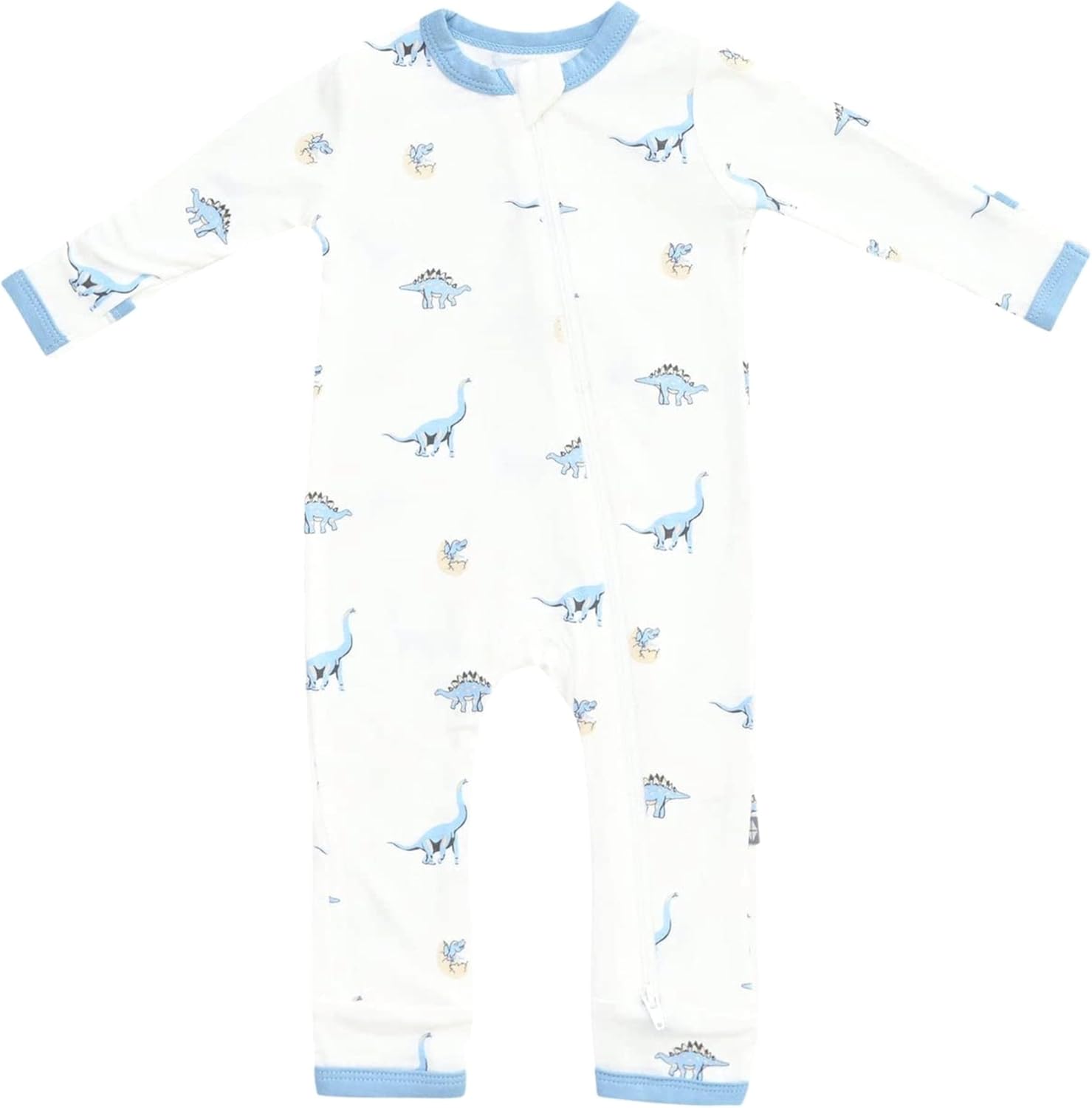 KYTE BABY Unisex Rayon Bamboo Zippered Rompers for Infants
