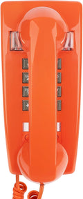Retro Wall Phone for Landline - Loud Mechanical Ringing Orange