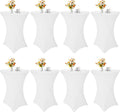 8 Pack Cocktail Table Covers 32x43 in Fitted Stretch Spandex Square