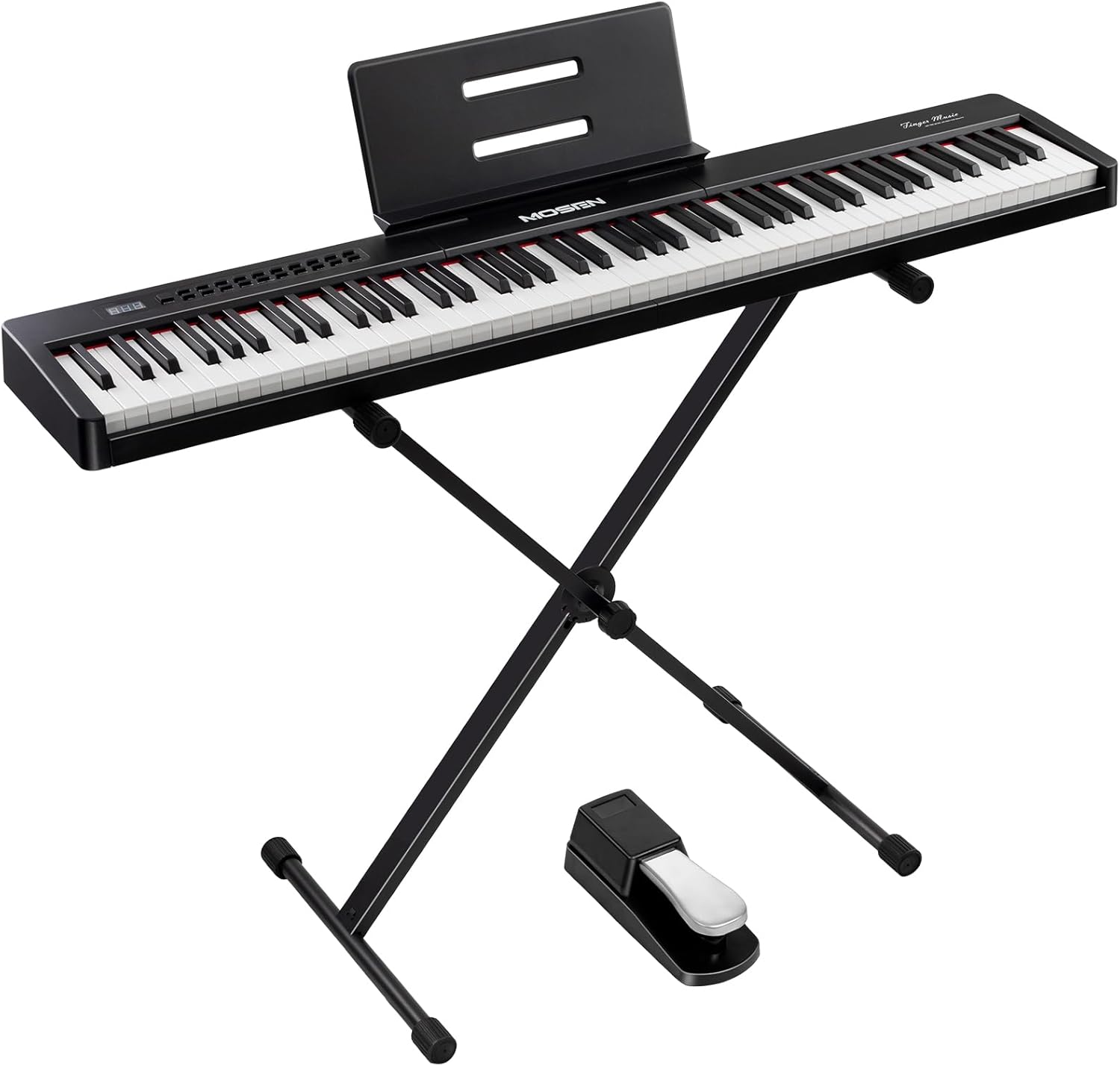 MOSEN 88-Key Digital Piano: Semi-Weighted Keys, 380 Tones, Piano Lessons
