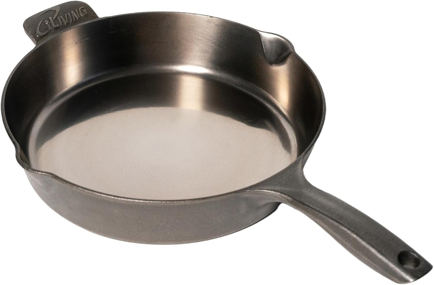 iLiving Un-seasoned Modern Heirloom Cast Iron Skillet 12 in