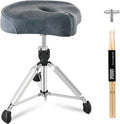 Drum Throne Heavy Duty Motorcycle Style Stool - Breathable Comfort