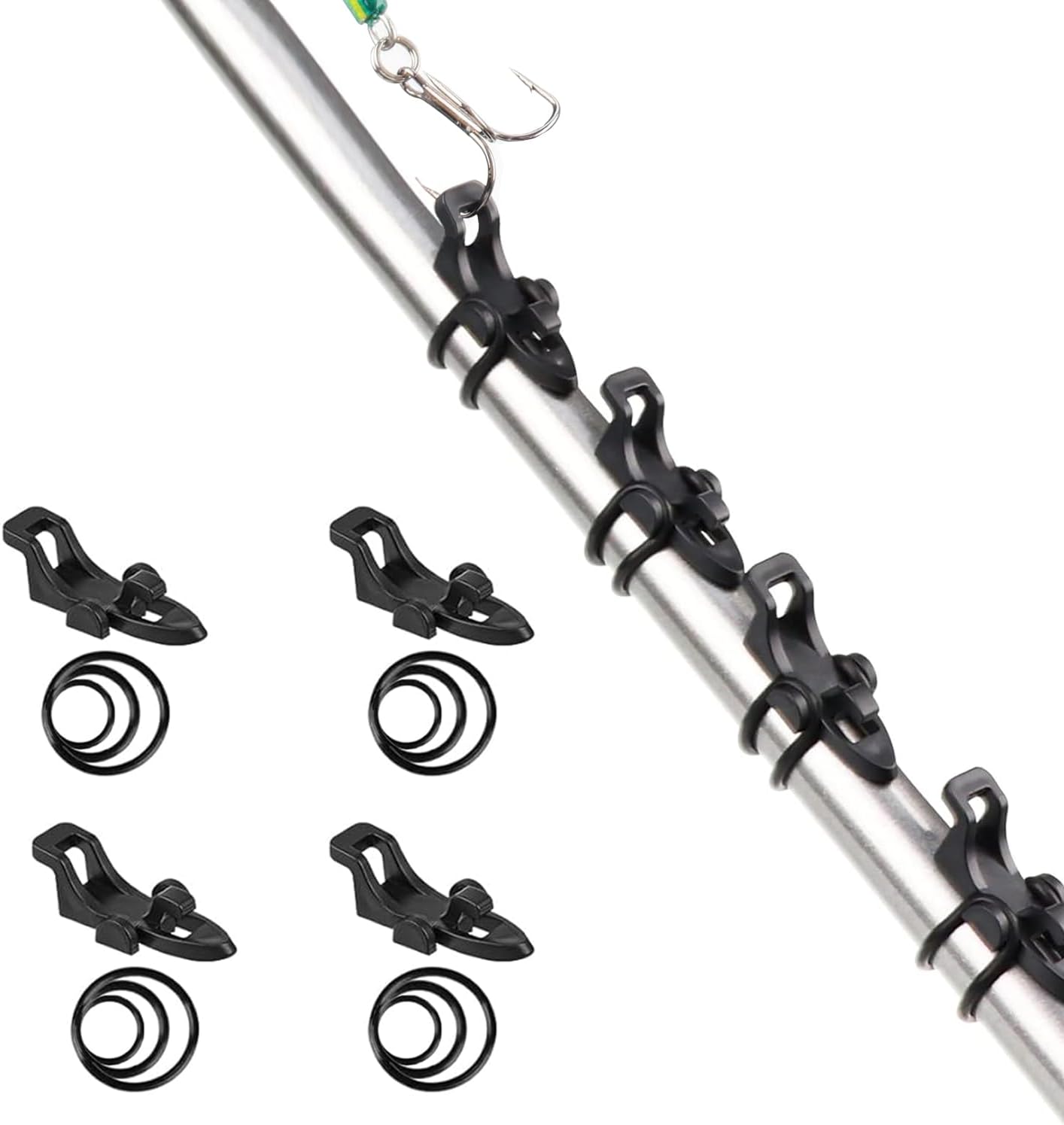 Fishing Rod Hook Keeper Set - Easy Installation, Secure Your Hooks! 