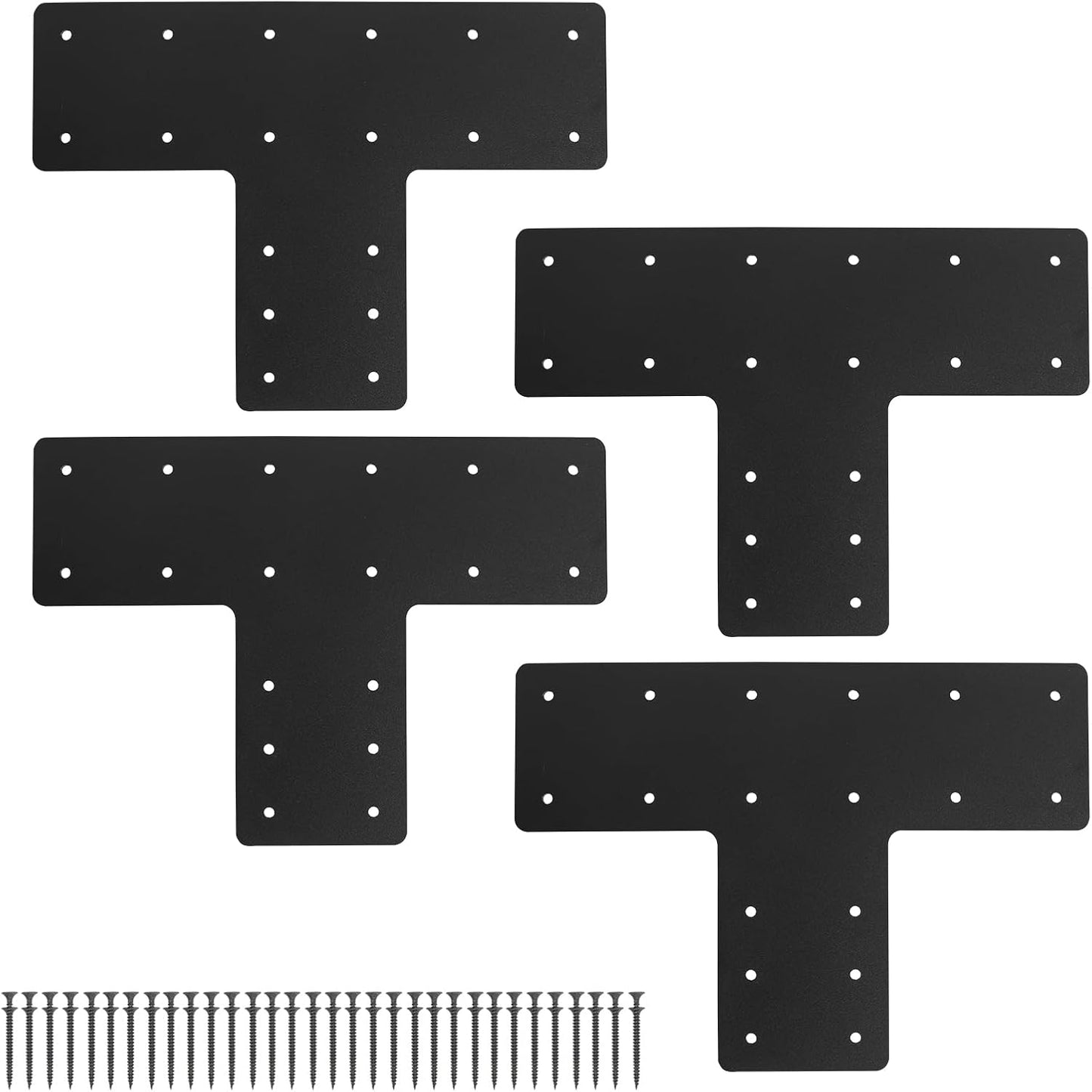 T Post Bracket 4PCS Heavy Duty Mending Plate for Wood Support